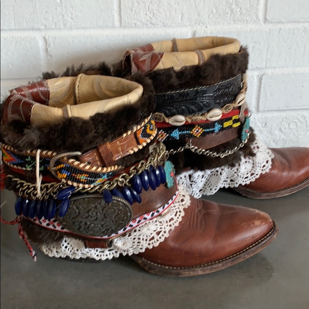 Custom Blinged out vintage cowboy boots